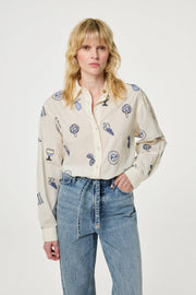 Fabienne Chapot Lilot Blouse Cosy White/Blue