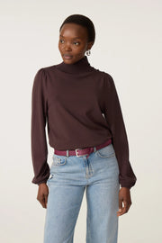 Fabienne Chapot Molly Turtleneck Top Cocoa