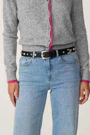 Fabienne Chapot Play Of Studs Leather Belt Black