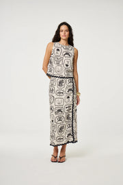 Fabienne Chapot Porto Top Cosy White/Black Print