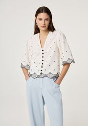 Fabienne Chapot Tylera Blouse White/Black Print