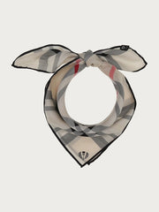 Fraas Silk Scarf Check Pattern Butter Cream