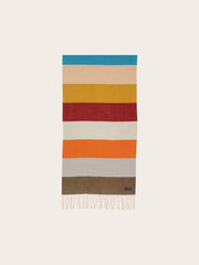 Fraas Striped Knit Scarf Safari Green MLT