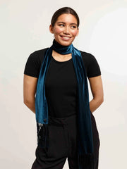 Fraas Velvet Scarf Crystal Teal