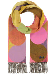 Fraas Knitted Cashmink Scarf Dot Pattern Multi