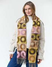 Fraas Scarf Geo Circle Print Pure Honey