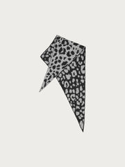 Fraas Knit Scarf With Leo Print Grey