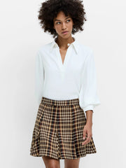 French Connection Arezzo Neck Trim Blouse Winter White