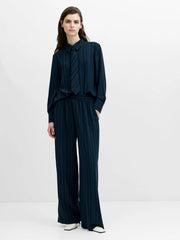 French Connection Erma Pinstripe Wide Leg Trousers