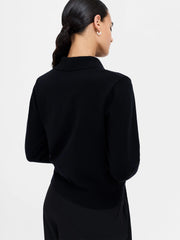 French Connection Ellaria Pearl Trim Cardigan Black