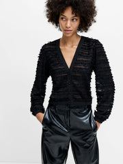 French Connection Alana Chiffon Blouse Black