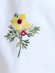 French Connection Alissa Floral Embroidered Shorts Linen White