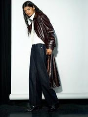 French Connection Athene Trench Coat Cherry