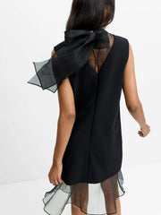 French Connection Azra Organza Mix Dress Black