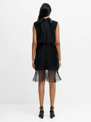 French Connection Azra Organza Mix Dress Black