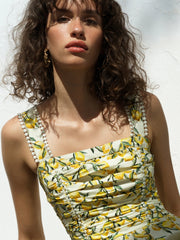 French Connection Citrus Barletta Ruched Dress Citrus Multi