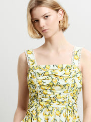 French Connection Citrus Barletta Ruched Dress Citrus Multi