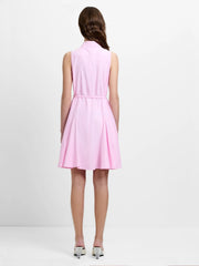 French Connection Era Poplin Godet Bow Dress Light French Pink