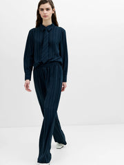 French Connection Erma Pin Stripe Tie Shirt