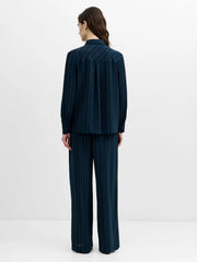 French Connection Erma Pin Stripe Tie Shirt