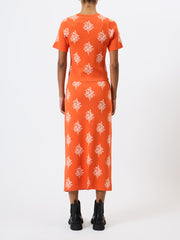 French Connection Imelda Ditsy Floral Skirt Paradise Orange