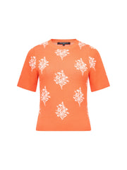 French Connection Imelda Ditsy Floral Top Paradise Orange