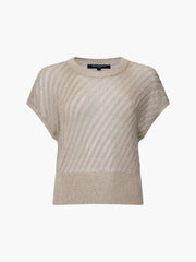 French Connection Jada Metallic Knit Top