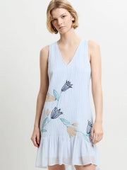 French Connection Larina GGT Mini Dress Blue Multi