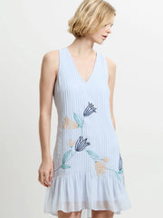 French Connection Larina GGT Mini Dress Blue Multi