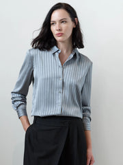 French Connection Maggie Satin Striped Shirt