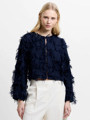 French Connection Millie Hyper Text Jacket Navy