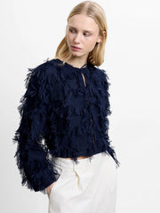 French Connection Millie Hyper Text Jacket Navy