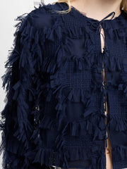 French Connection Millie Hyper Text Jacket Navy