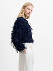 French Connection Millie Hyper Text Jacket Navy