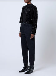 French Connection Monet Sequin Tie Cardi Black
