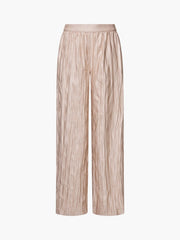 French Connection Novie Crinkle Wide Leg Pants Warm Neutral