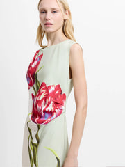 French Connection Dori Long Print Dress White Multi