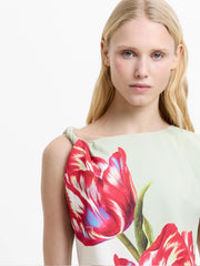 French Connection Dori Long Print Dress White Multi