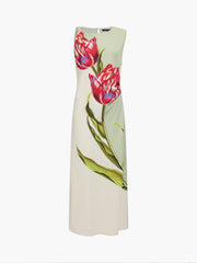 French Connection Dori Long Print Dress White Multi
