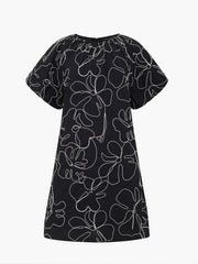 French Connection Rhodes Embroidered Puff Sleeve Mini Dress