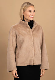 Fynch-Hatton Faux Fur Jacket Cappuccino