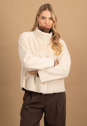 Fynch-Hatton Faux Fur Jacket Cream