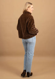 Fynch-Hatton Faux Fur Jacket Chocolate