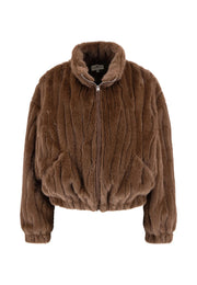 Fynch-Hatton Faux Fur Jacket Chocolate