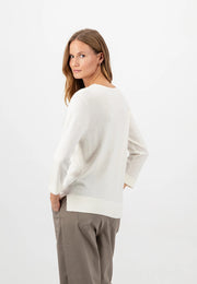 Fynch Hatton Knitted Sweater Off-white