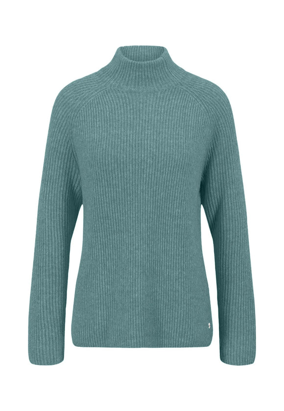 Fynch-Hatton Knit High Neck Sweater Aqua