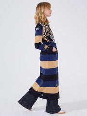 Hayley Menzies Tiger Stripe Cotton Jacquard Duster Navy