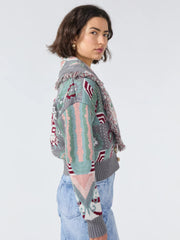 Hayley Menzies Tibetan Tiger Merino Jacquard Bomber Cardi