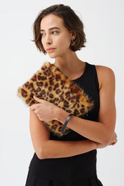 Helen Moore Clutch Bag With Wrist Strap Leopard Print