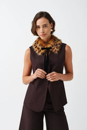 Helen Moore Diana Collar Leopard Print